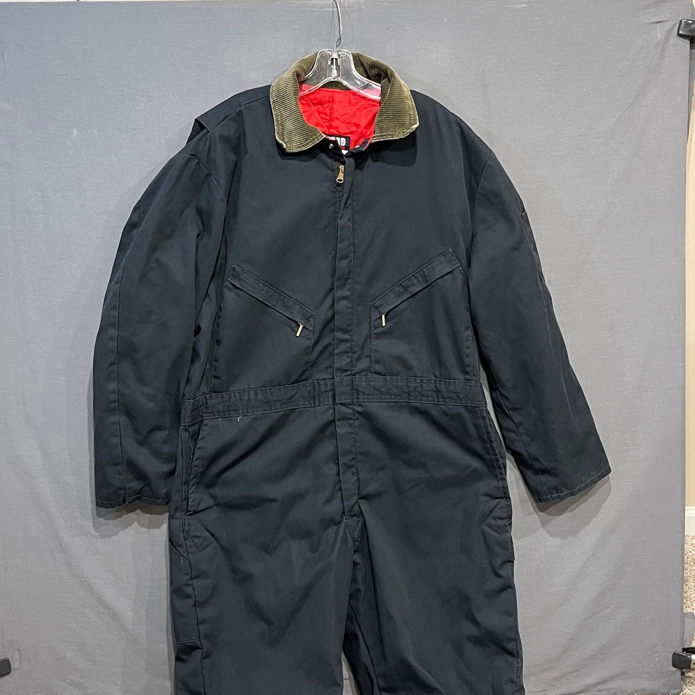 Walls Blizzard Pruf Coveralls Mens XL Short Black Insulated Work Jumpsuit‎